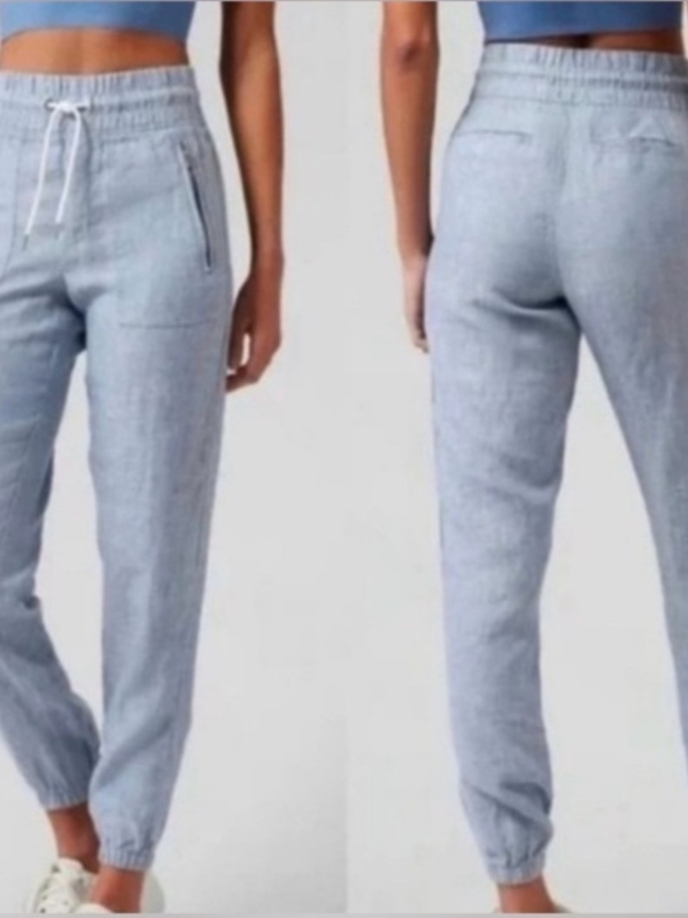 Athleta Heather Gray Elastic Cuff Joggers